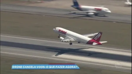 Drone força cancelamentos em Congonhas