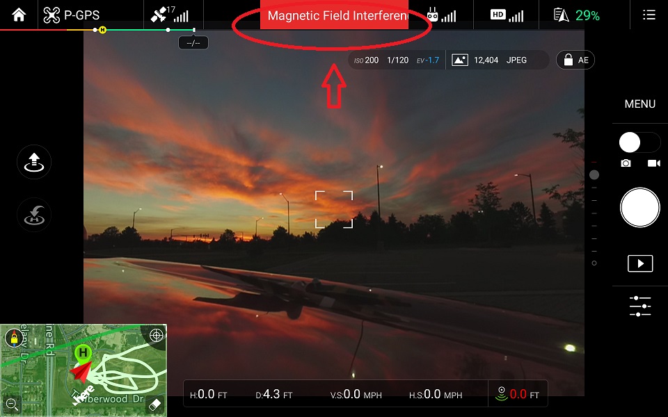 Alerta de campo magnético no DJI GO pode causar problemas nos drones