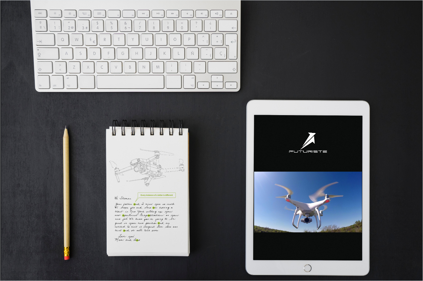 Organização de um piloto profissional de drones