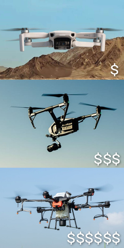 drones de precos variados