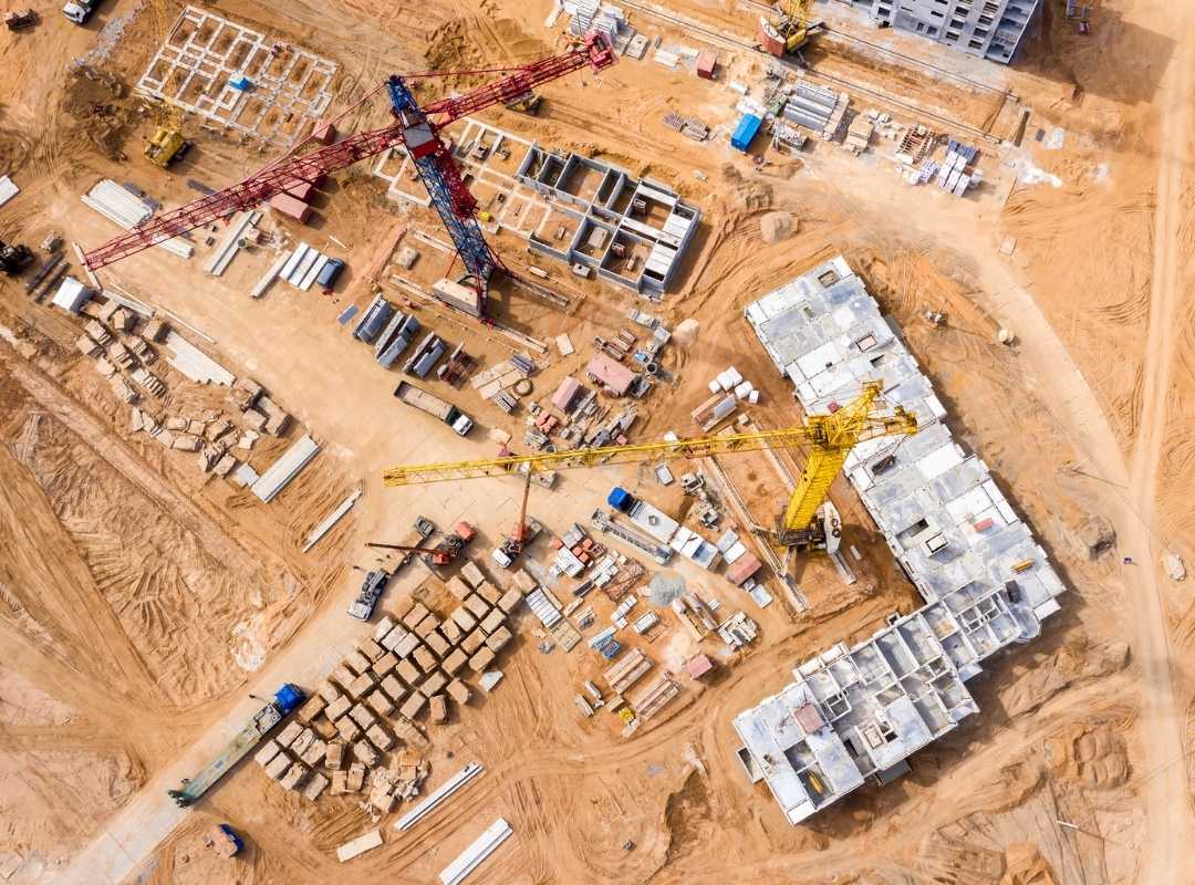 trabalhos com drone - monitoramento de obra