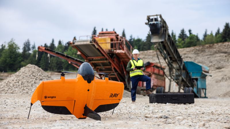 Drone VTOL decolagem