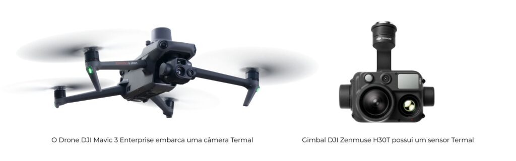 Sensor termal em drone