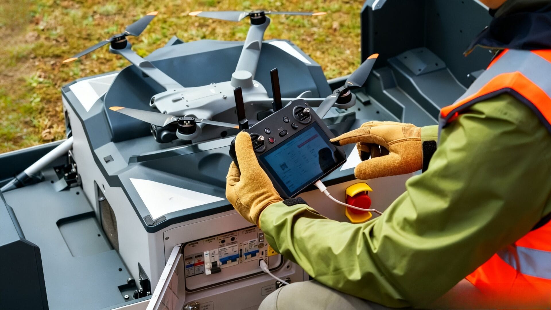 DJI Dock 2 e drone Matrice 3D operando de forma autônoma sob autorização da ANAC para voos BVLOS.