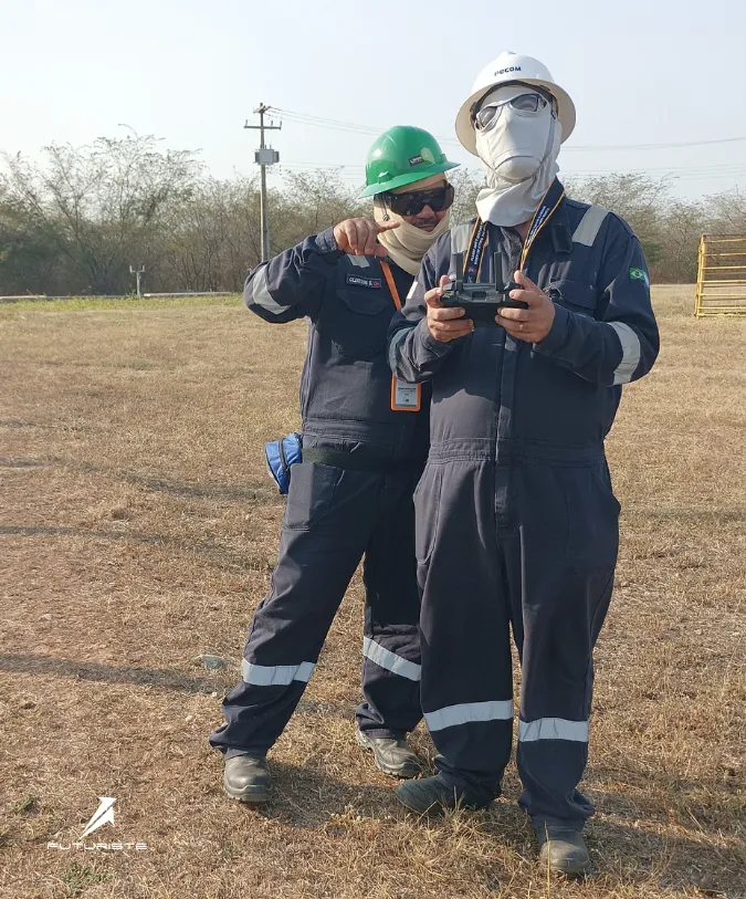 Aluno no curso de operação profissional de drones