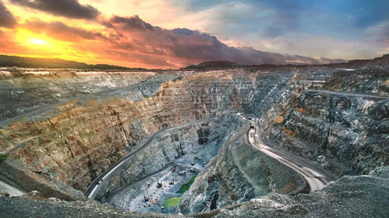 Topografia para mineração