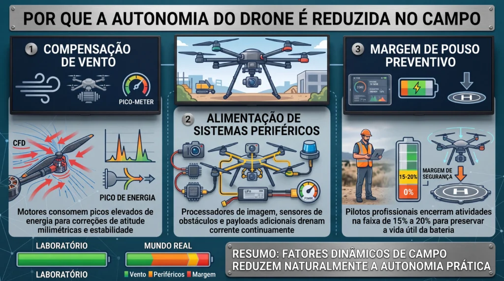 Tempo de autonomia de drones