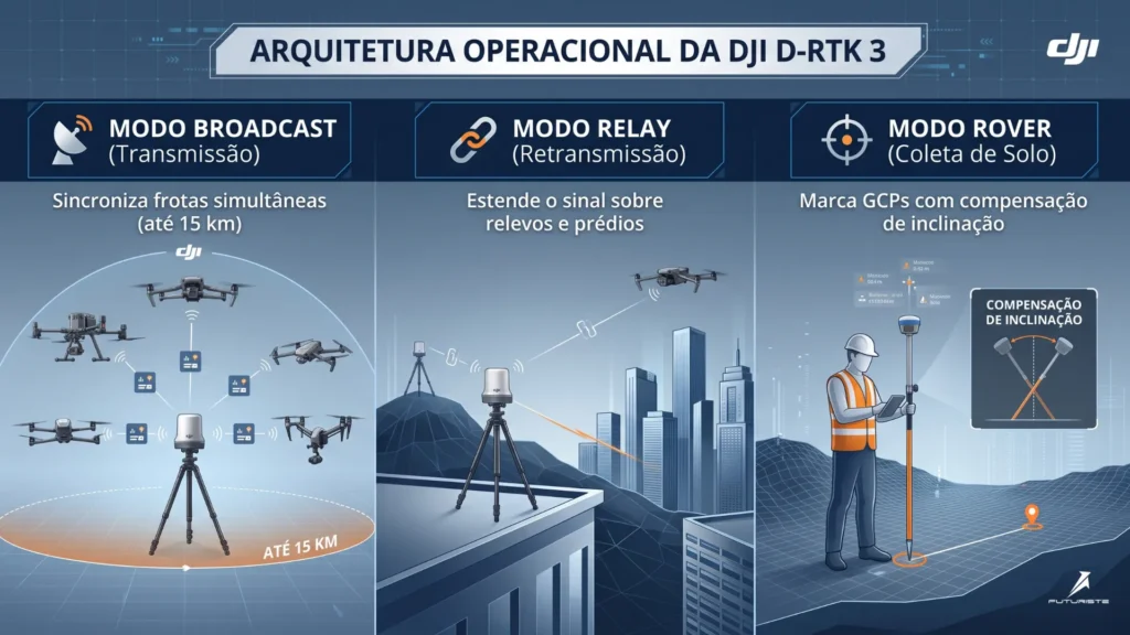 Arquitetura operacional dji rtk3